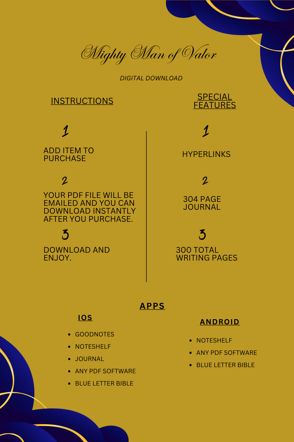 Mighty Man of Valor - Digital Prayer Journal
