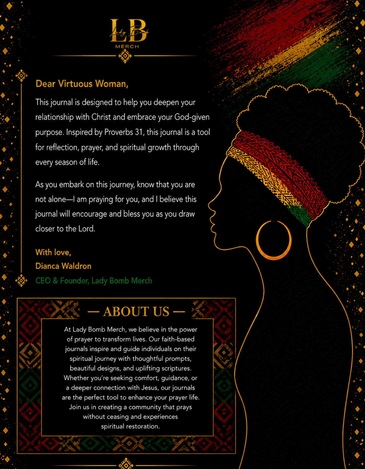 Virtuous Woman - Digital Prayer Journal ( Black History)