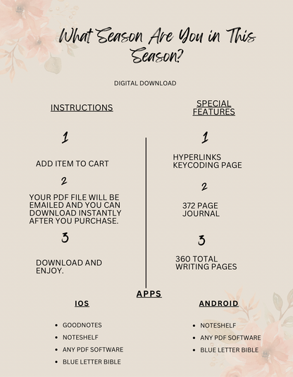 Seasons - Digital Prayer Journal